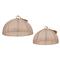 Juliska Tuileries Garden French Natural Woven Abaca Food Cover - Set of 2|Kathy Kuo Home