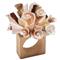 Seashell Burst Beige Natural Napkin Ring - Set of 4|Kathy Kuo Home