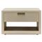 Montaigne Modern Classic Desert Beige Sisal Silver Iron Nightstand|Kathy Kuo Home