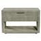 Montaigne Modern Olive Green Faux Shagreen Brass Iron Nightstand|Kathy Kuo Home