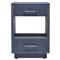 Taylor Modern Classic Navy Blue Sisal Brass Iron Nightstand - Small|Kathy Kuo Home