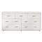 Livia Modern Classic White Faux Linen Dresser|Kathy Kuo Home