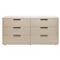 Montaigne Modern Classic Desert Beige Sisal Silver Iron Double Dresser|Kathy Kuo Home