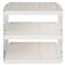 Carter Modern Classic White Oak Acrylic 3 Tier Square End Table|Kathy Kuo Home