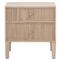 Mira Coastal Beach Natural Oak Wood Iron Pulls Nightstand|Kathy Kuo Home