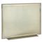Palecek Landon Antique Pewter Metal Frame Taupe Faux Leather Fireplace Screen|Kathy Kuo Home