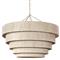 Palecek Everly Coastal Natural Abaca Rope Taupe Metal Frame 5 Tier Chandelier|Kathy Kuo Home