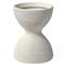 Palecek Poppy French Country White Textured Stonecast Round Planter - Medium|Kathy Kuo Home
