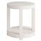 Carter Coastal Beach White Sand Oak Round End Table|Kathy Kuo Home