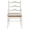 Camilla Coastal Off White Upholstered Woven Rush Dining Arm Chair - Set of 2|Kathy Kuo Home