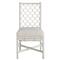 Camilla Coastal Beach Off White Upholstered Rattan Dining Side Chair - Set of 2|Kathy Kuo Home