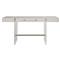 Carter Modern Classic White Sand Oak Clear Acrylic Rectangular Desk|Kathy Kuo Home