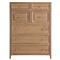 Bennett Coastal Beach Brown Oak Tall Chest Dresser|Kathy Kuo Home