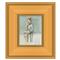 Adelle Mid Century Lady in White Gold Frame Painting - 17x15|Kathy Kuo Home
