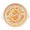Sicily Global Bazaar Orange Melamine Floral Shallow Handled Bowl|Kathy Kuo Home