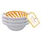 Sicily Global Orange Melamine Floral Mini Handled Bowl - Set of 3|Kathy Kuo Home