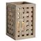 Lucas Rustic Lodge Grey Teak Wood Hurricane Candle Holder|Kathy Kuo Home