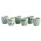 Nolan French Country Green Porcelain Flower Pot - Set of 6|Kathy Kuo Home