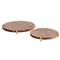 Kieran Rustic Lodge Natural Acacia Wood Round Serving Board - Set of 2