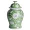 Nolan French Country Green Porcelain Lidded Lotus Ginger Jar|Kathy Kuo Home