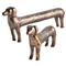 Sadie Modern Classic Antique Brass Aluminum Dachshund Sculpture - Set of 2|Kathy Kuo Home