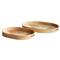 Skylar Coastal Beach Natural Rattan Oval Serving Tray - Set of 2|Kathy Kuo Home
