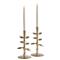 Miles French Country Gold Aluminum Candle Holder - Set of 2|Kathy Kuo Home