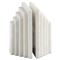 Elroe Modern Classic White Marble Paneled Bookends|Kathy Kuo Home