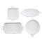 Lastra Modern Classic White Stoneware 4 Piece Bakeware Set|Kathy Kuo Home