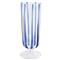 Nuovo Stripe Modern Classic Blue Champagne Glass|Kathy Kuo Home