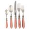 Aladdin Brilliant Antique Rust Acrylic 5 Piece Flatware Place Setting|Kathy Kuo Home