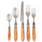 Aladdin Brilliant Antique Honey Acrylic 5 Piece Flatware Place Setting|Kathy Kuo Home