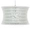 Pipa Modern Classic White Resin Silver Hardware Drum Chandelier|Kathy Kuo Home