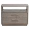 Minnie Modern Classic Grey Oak Wide Nightstand|Kathy Kuo Home