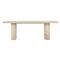 Selina Modern Classic Beige Concrete Rectangular Outdoor Dining Table - 87&quot;W|Kathy Kuo Home
