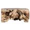 Prescy Coastal Beach Natural Teak Root Square Coffee Table|Kathy Kuo Home