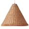 Camille Coastal Beach Natural Rattan Tall Pendant|Kathy Kuo Home