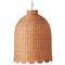 Marley Coastal Beach Natural Rattan Scallop Bell Pendant|Kathy Kuo Home