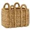 Reah Coastal Beach Natural Handwoven Rattan Rectangular Basket - Small|Kathy Kuo Home