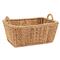 Tara Coastal Beach Natural Handwoven Rattan Euro Market Basket|Kathy Kuo Home