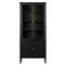 Tacorey Rustic Lodge Black Oak Wood Display Cabinet|Kathy Kuo Home