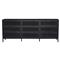 Rhian Coastal Black Mango Wood Woven Cane 9 Drawer Dresser|Kathy Kuo Home