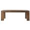 Oliver Rustic Lodge Brown Oak Rectangular Dining Table - Small - 86&quot;W|Kathy Kuo Home
