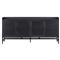 Corazon Global Bazaar Woven Black Cane Black Wash Mango Wood Sideboard|Kathy Kuo Home
