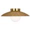 Visual Comfort Studio Mari Coastal Burnished Brass Rattan Shade Flush Mount|Kathy Kuo Home