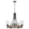 Visual Comfort Studio Angelo Rustic Distressed Weathered Oak Chandelier - Small|Kathy Kuo Home