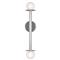 Visual Comfort Studio Nodes Mid Century Polished Nickel Double Sconce|Kathy Kuo Home