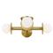 Visual Comfort Studio Nodes Mid Century Burnished Brass Semi Flush Mount|Kathy Kuo Home