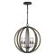 Visual Comfort Studio Allier Rustic Weathered Oak Iron Pendant - Small|Kathy Kuo Home