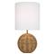 Visual Comfort Studio Mari Coastal Burnished Brass Rattan Table Lamp - Small|Kathy Kuo Home